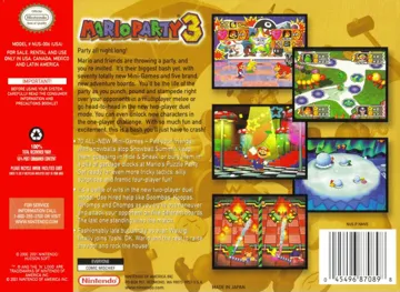 Mario Party 3 (USA) (Beta) box cover back